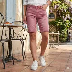 DEAR JOHN Pink Denim Shorts Women’s Mid Rise Stretch Casual